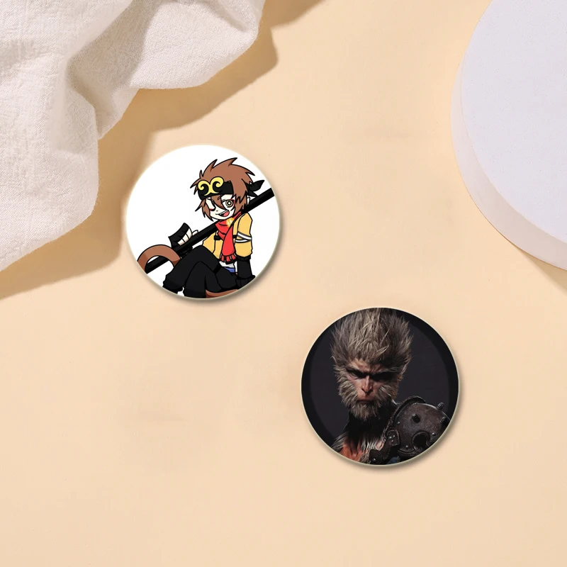 Эмалированные булавки Wukong в виде чёрного мифа китайского аниме брошь ручной