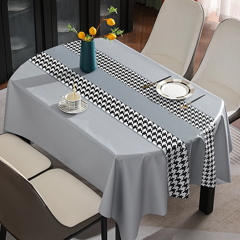

Table cloth waterproof, oil resistant, scald resistant, washable, and scald resistant long oval table mat