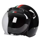 Мотоциклетный шлем с открытым лицом в стиле ретро 34 полуструйный винтажный пилот каска мотошлем мопеды Эндуро Горный мотоцикл крест шлем