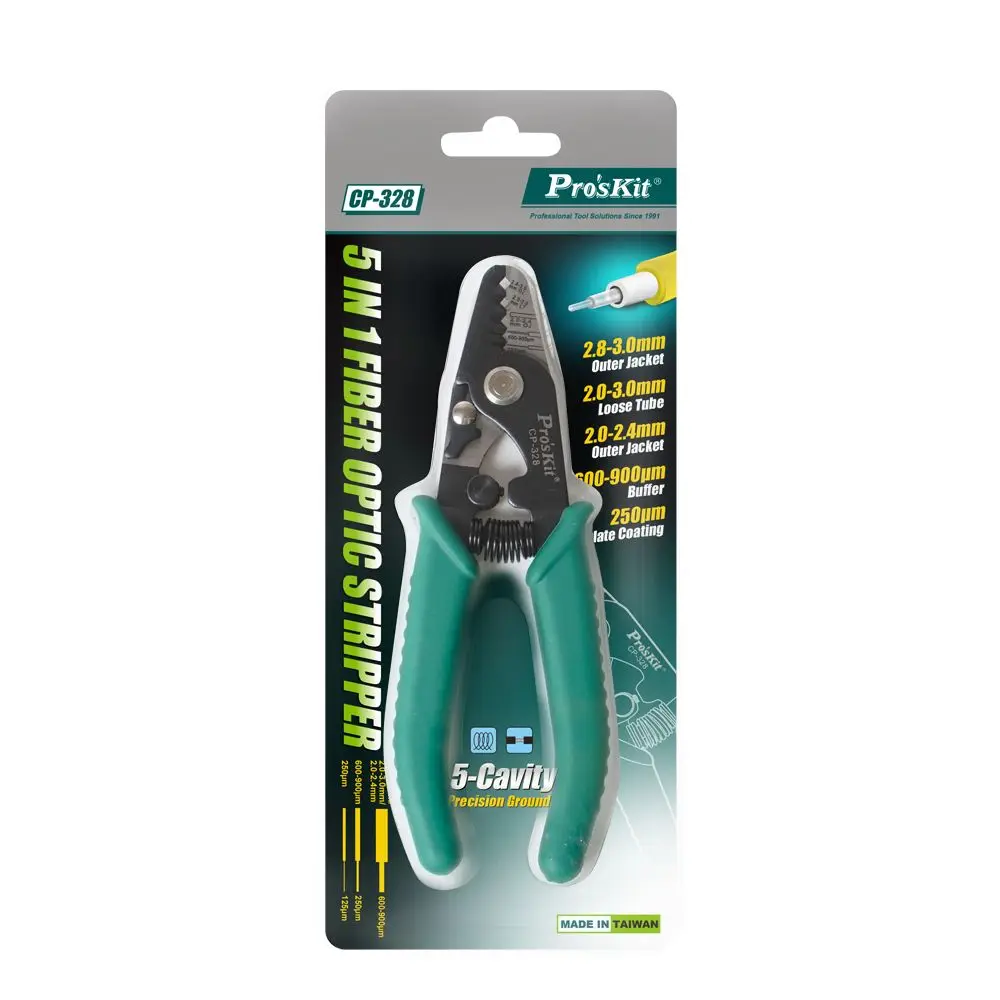 Pro'skit Инструмент для зачистки волокна Пятисекционный многофункциональный