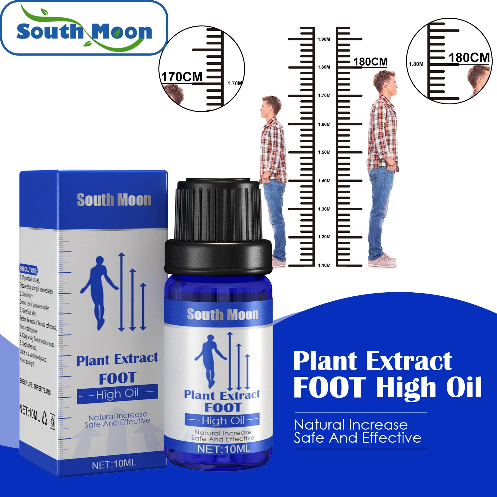 Effective Increase Height Essential Oils Grow Taller Conditioning Body Promote Bone Growth Herbal Oils Soothing Foot Massage Oil