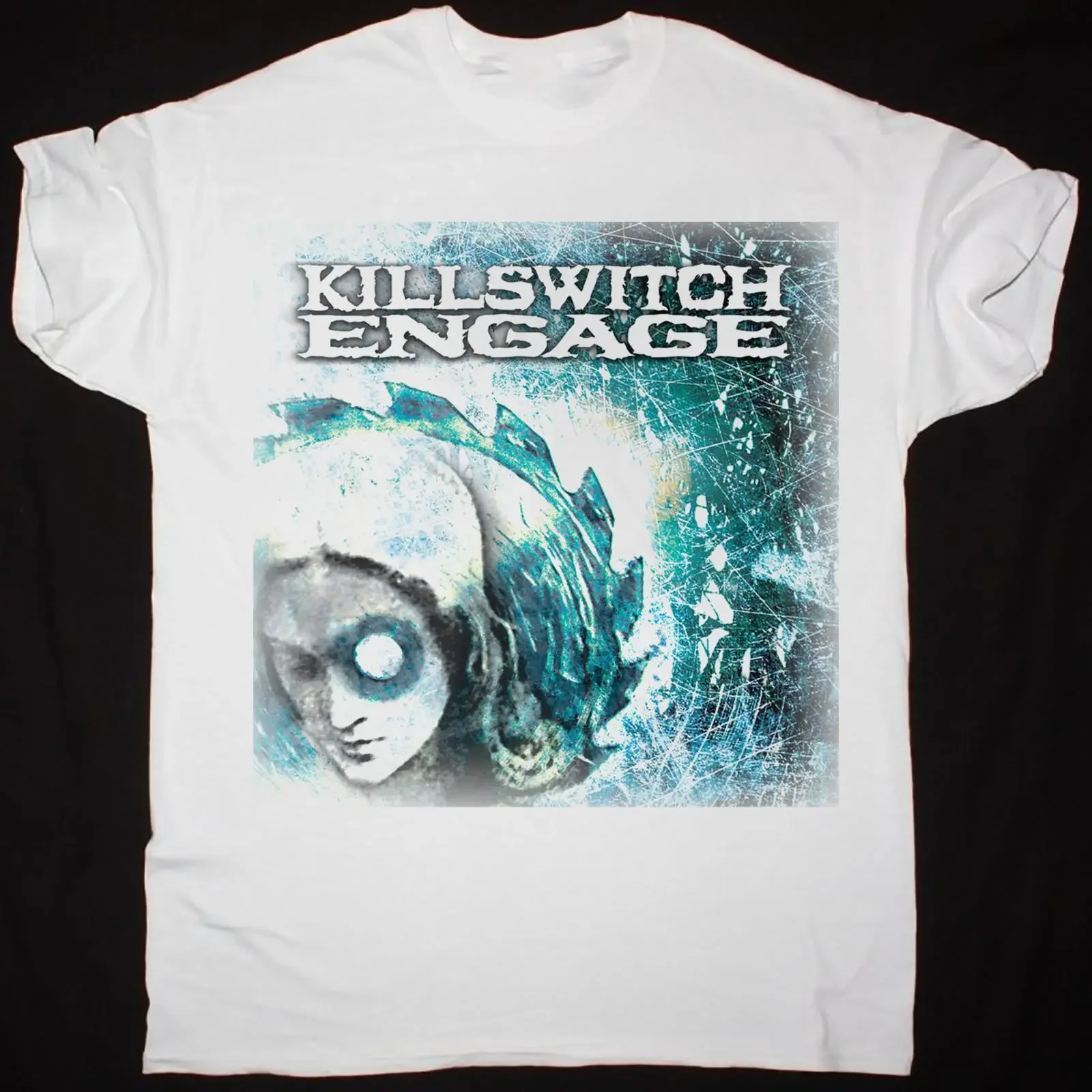 Фото Футболка Killswitch Engage, расширенная коллекция, подарочная, из белого хлопка, мужская, размеры от S до 5XL, винтажная, с эффектом потертости, повседневная, унисекс, модная. №1