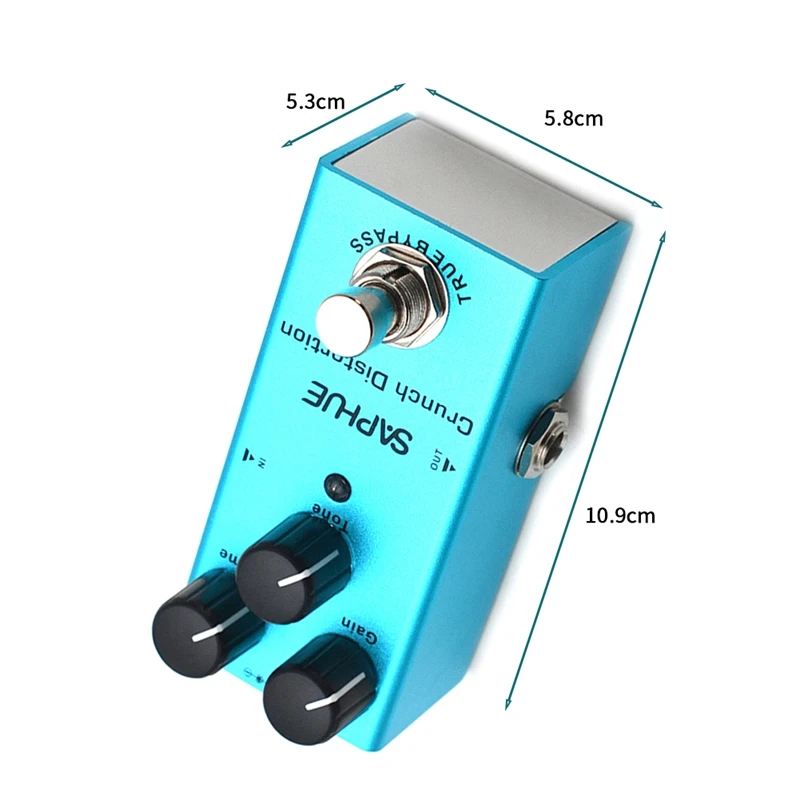 SAPHUE мини электрогитарный эффектор монотипа DC 9V с переключателем True Bypass для