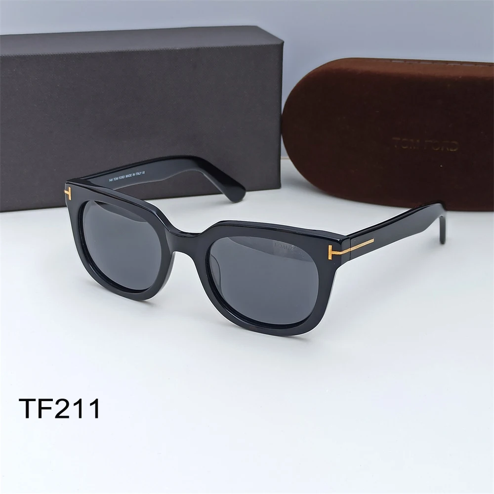 

2022 Luxury Designer Brand TOM Sunglasses for Men Women Vintage Acetate Retro Square Glasses Oculos De Sol Masculino TF211