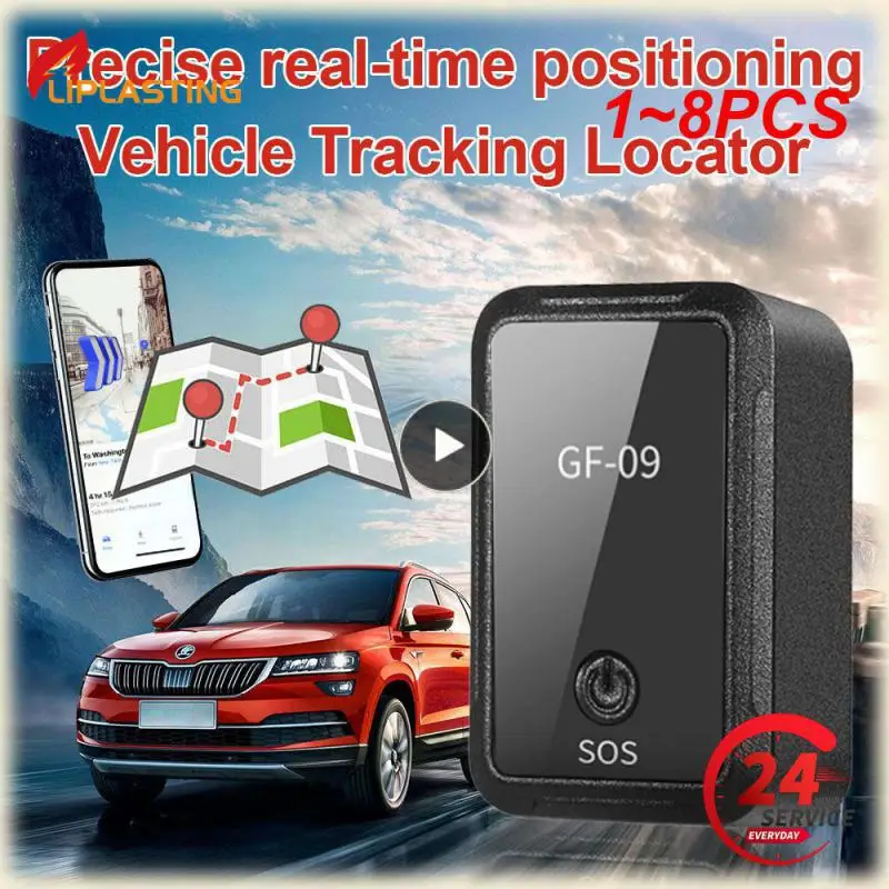 

1~8PCS Mini GF-09 GPS Car Tracker Real Time Tracking Anti-Theft Anti-lost Locator Strong Magnetic Mount SIM Message Positioner