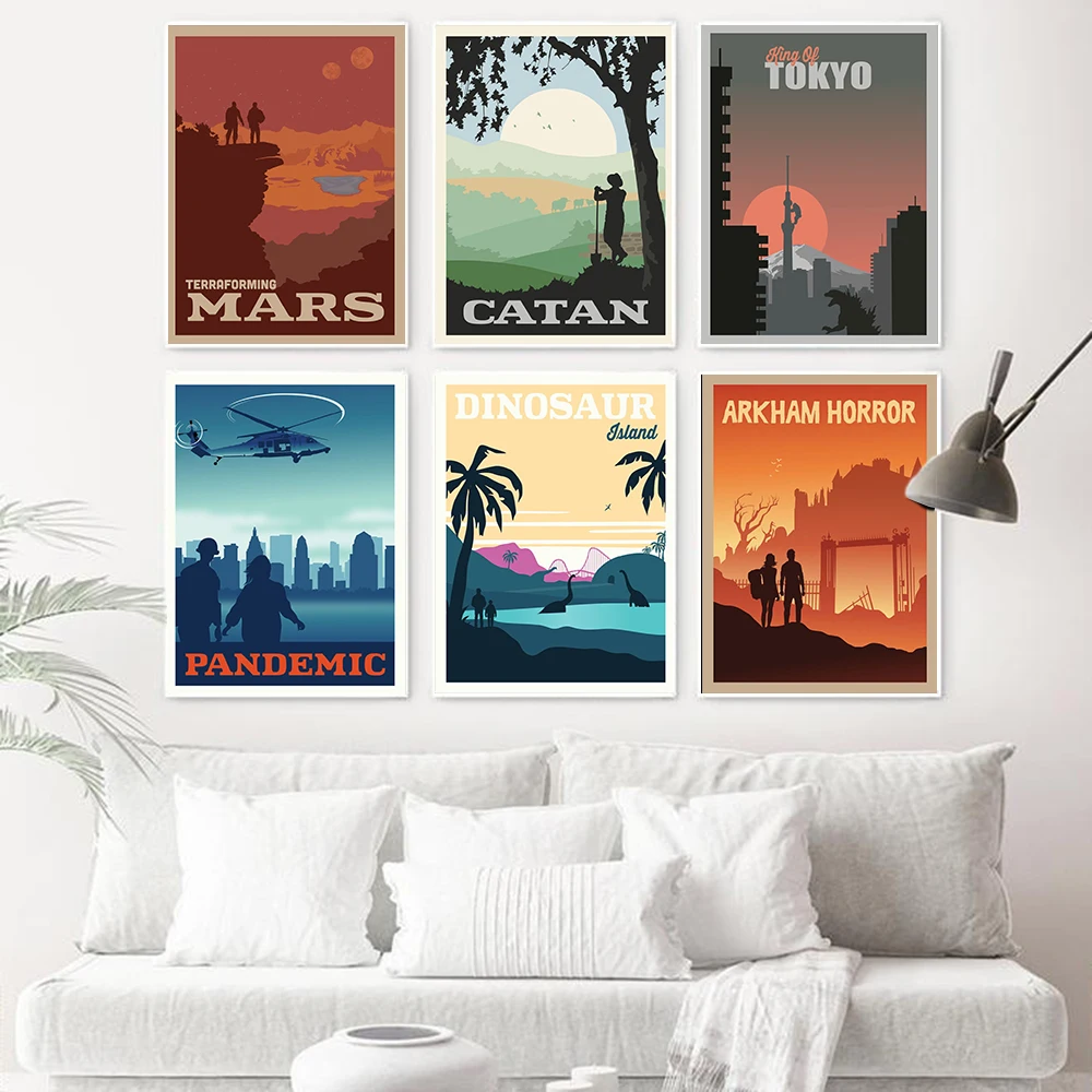 

Художественная Картина на холсте, картина маслом, горячее пространство, путешествия, Марс, фильм, динозавр, фото на стену, для гостиной, дома...