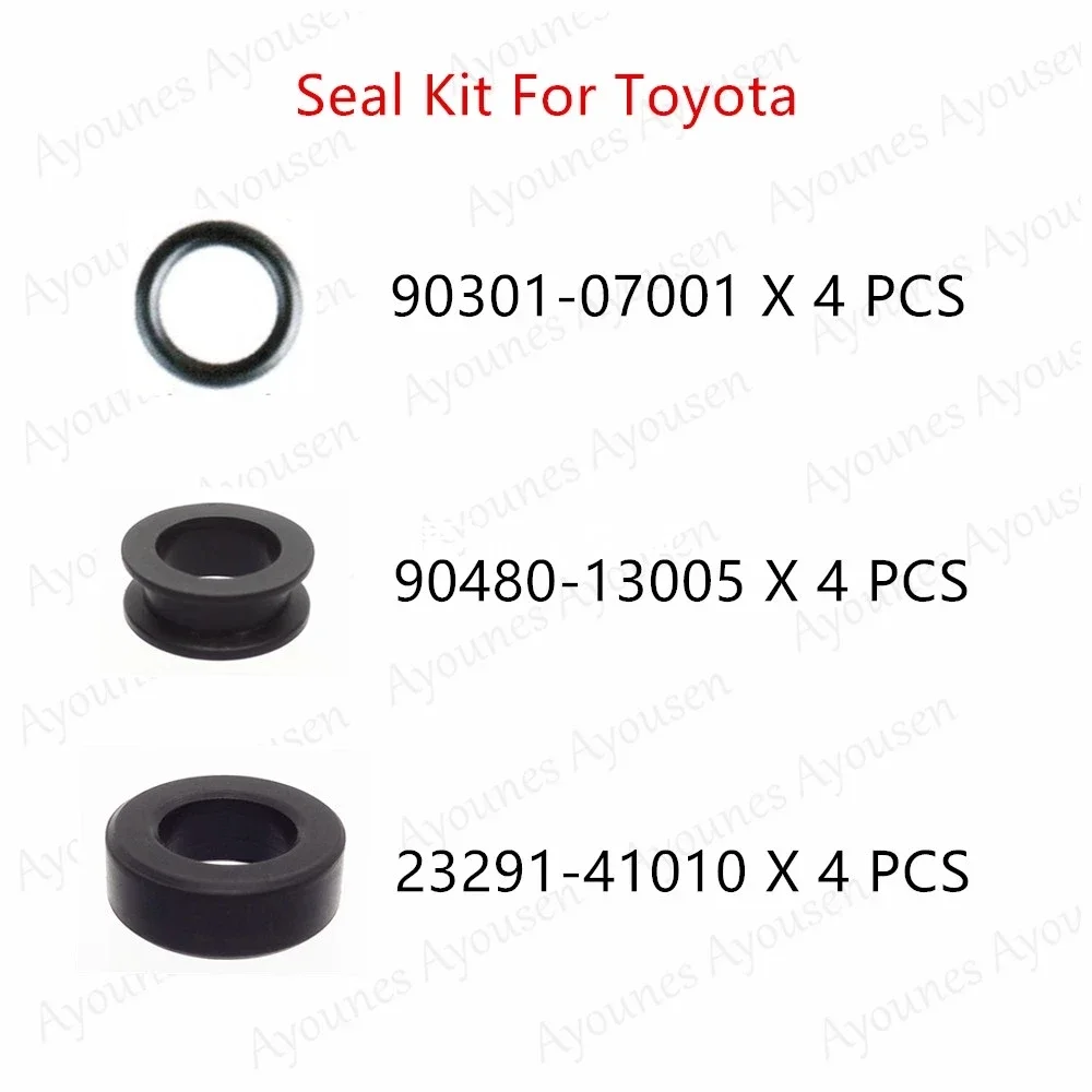 

4 комплекта резиновых уплотнений для Toyota 23291-41010, 90480-13005, 90301-07001, горячая распродажа, автозапчасти, вторичный рынок