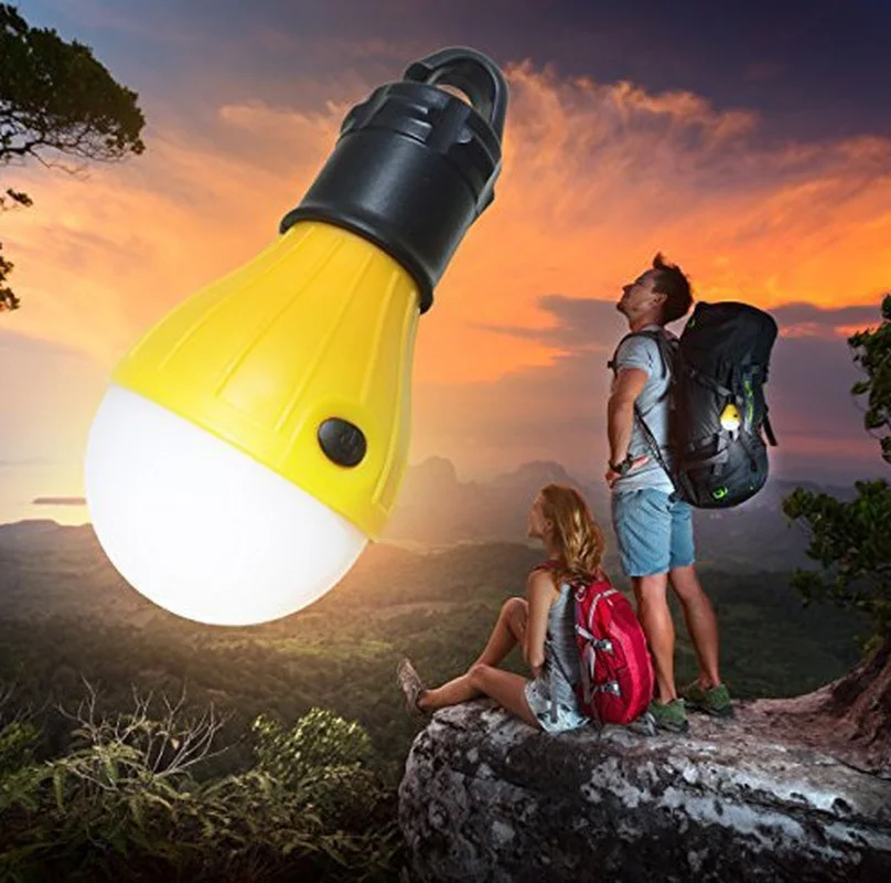 

4 Colors Portable Hanging Tent Lamp Emergency LED Bulb Light Camping Lantern for Mountaineering Activities Backpacking Outdoor