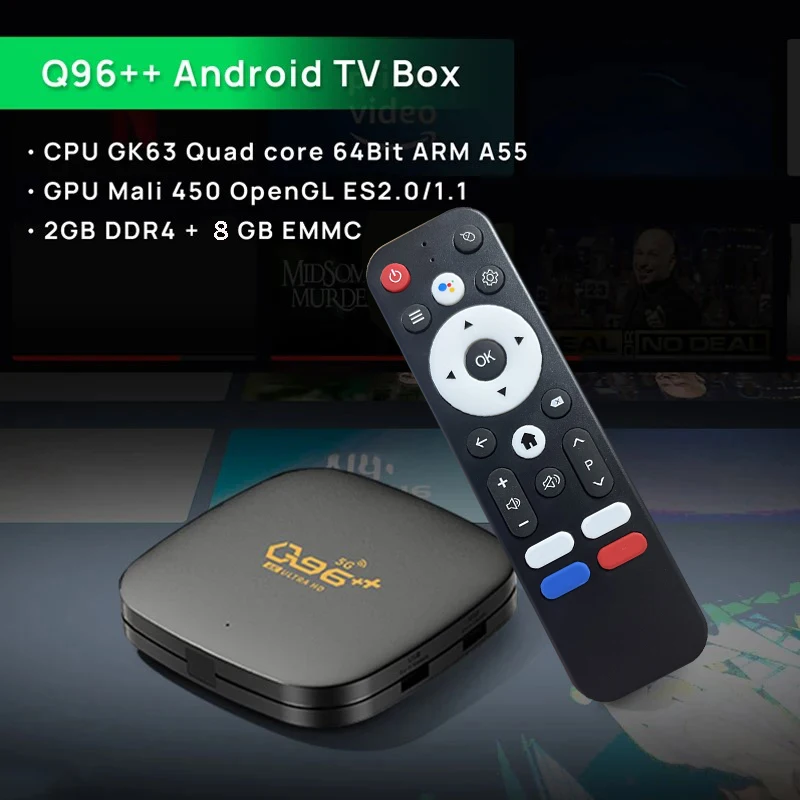 WIFI HD 4K TV Box Android 13 4-ядерный процессор 2 ГБ ОЗУ 8 памяти eMMC HDMI-совместимый