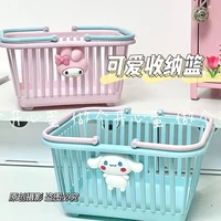 new sanrio kawaii my melody cinnamoroll anime cartoon cute desktop cosmetics storage basket organizer box storage box
