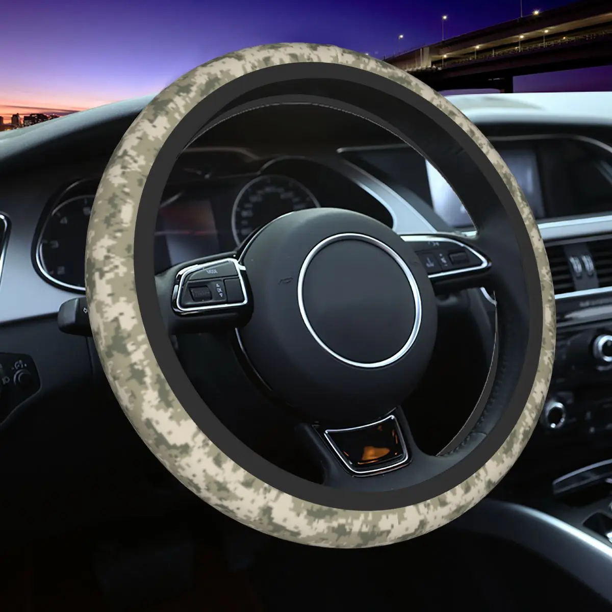 

Camouflage Camo Car Steering Wheel Cover 38cm Anti-slip Fashion Auto Decoration Interior Accessories