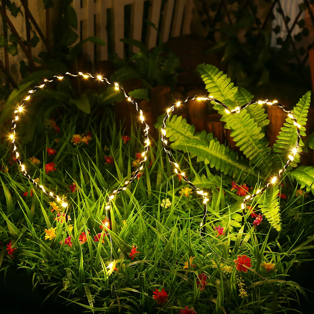 

50LED Iron Stars Lighting for Outdoor Indoor Waterproof Garden Metal Stake Balcony Patio Pathway Christmas Decoration