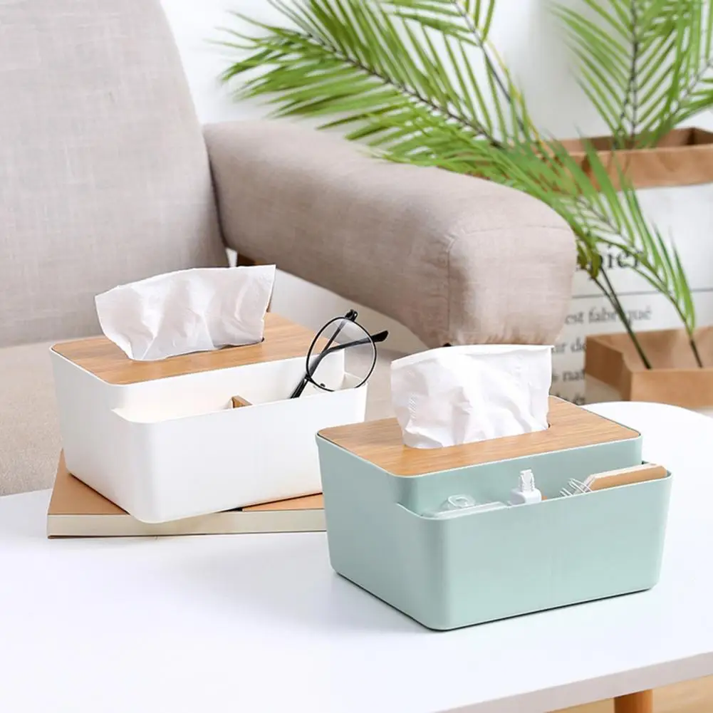 

Tissue Holder for Office Tissue Container Tissue Box Wooden Environmental Protection Home Towel Napkin Case Home Decoration