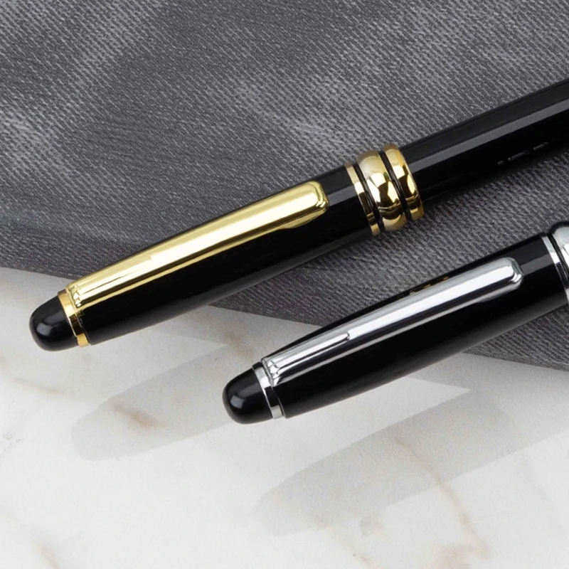 Выдвижная металлическая шариковая ручка гелевая чернильная черная тонкая точка