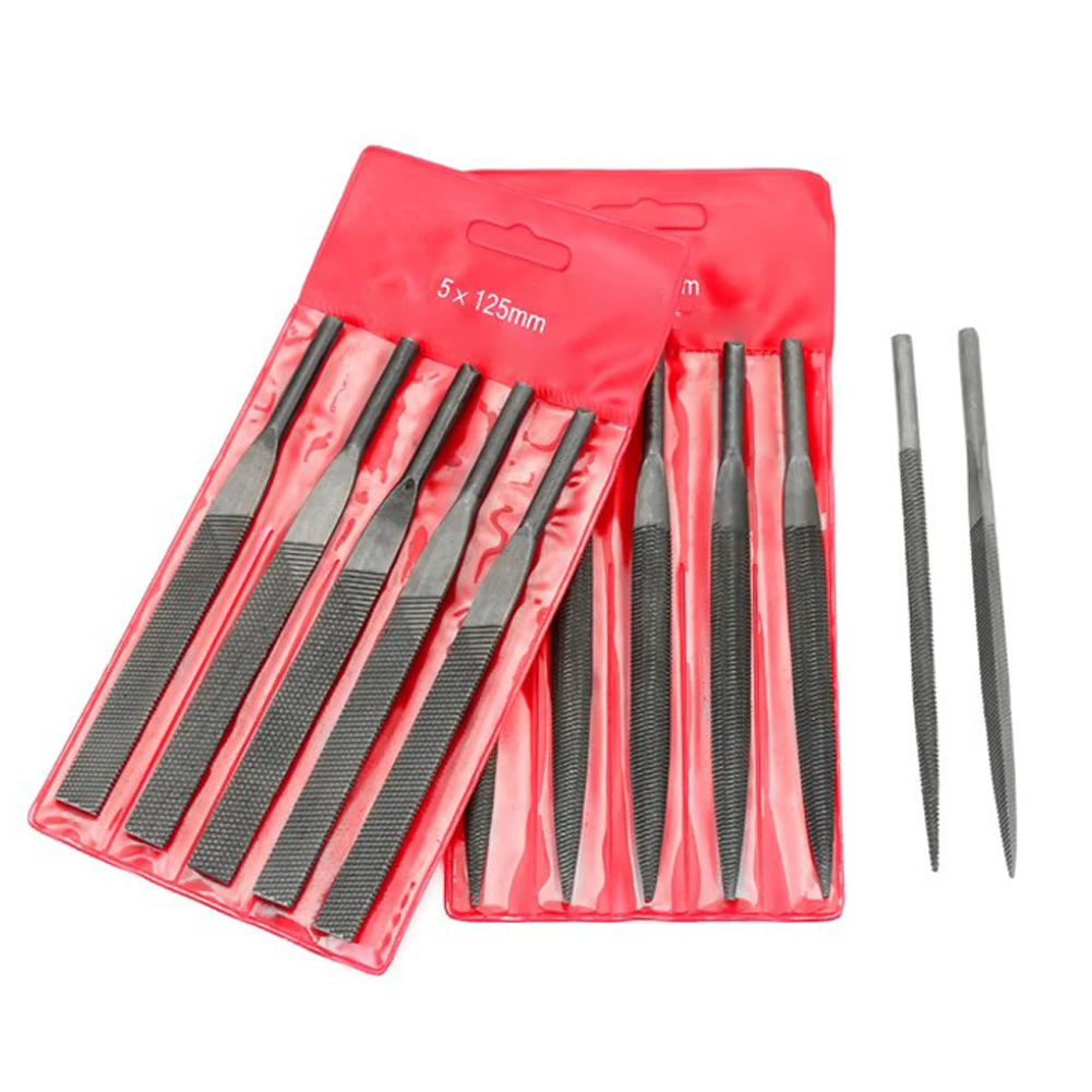 

4pcs Pneumatic File Blades Flat/round/semi-circle/triangle File 5*125mm For Deburring Carving Pneumatic Tool Accessories