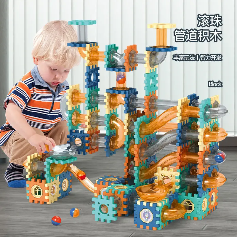

48-578PCS Marble Race Run Building Blocks Castle Children's Toys Rail Funnel Slide DIY Educational Brick Dominoes Children Gifts