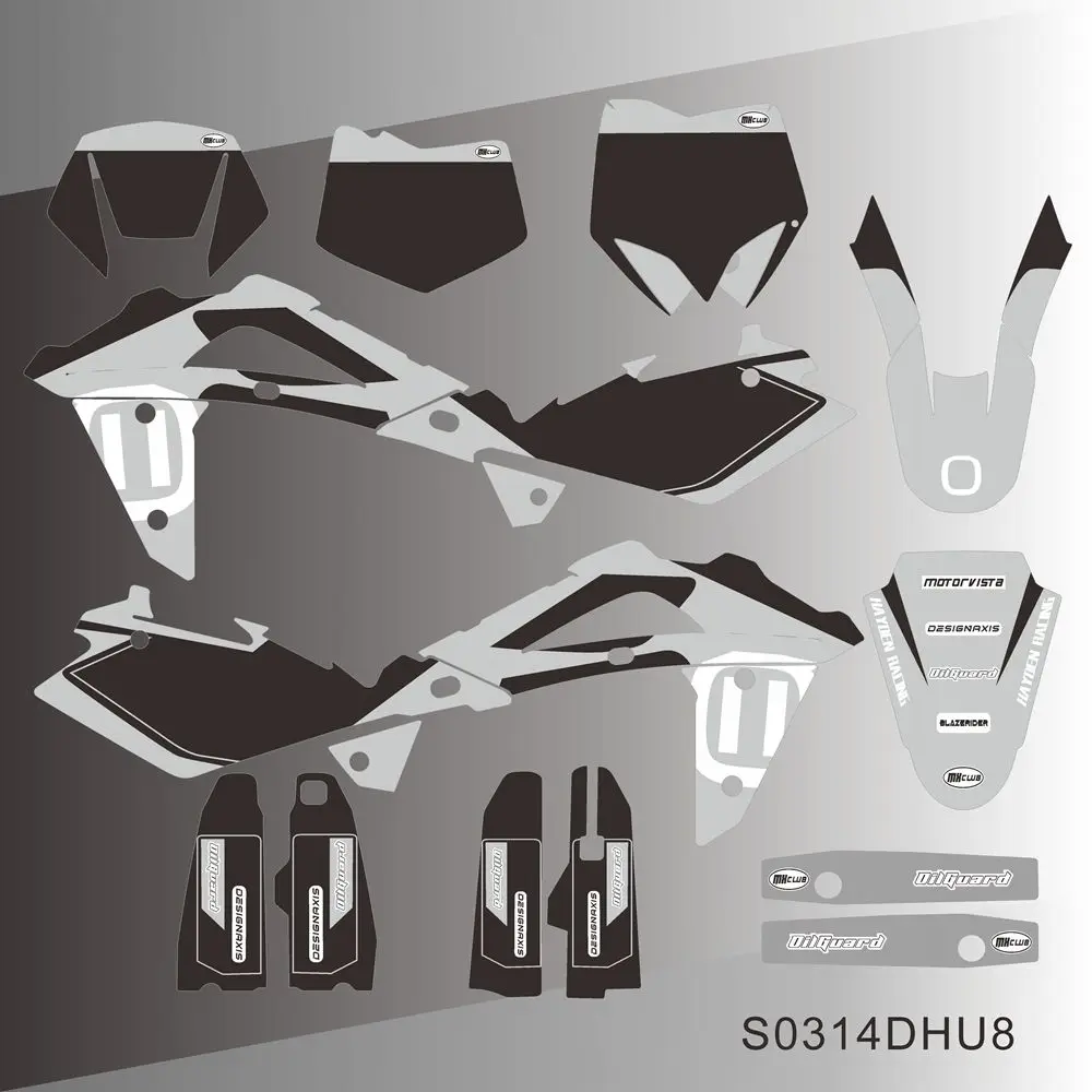 Для Husqvarna TC TE 250 450 510 2005 2006 2007 полный графический Набор наклеек с наклейками задний