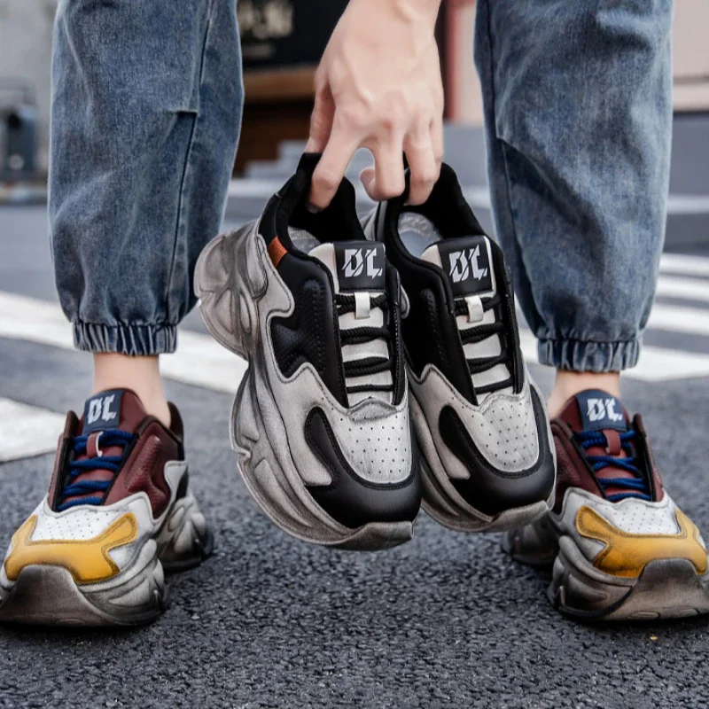 2025Новые мужские туфли для папы на толстой подошве модные универсальные