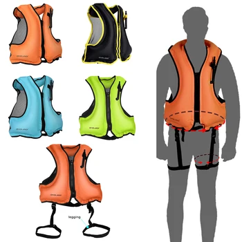 PVC Buoyancy Survival Suit Lightweight Inflatable Water Sports Life Jacket Portable Wear-resistant Safe for Adult Child Swimming 1
