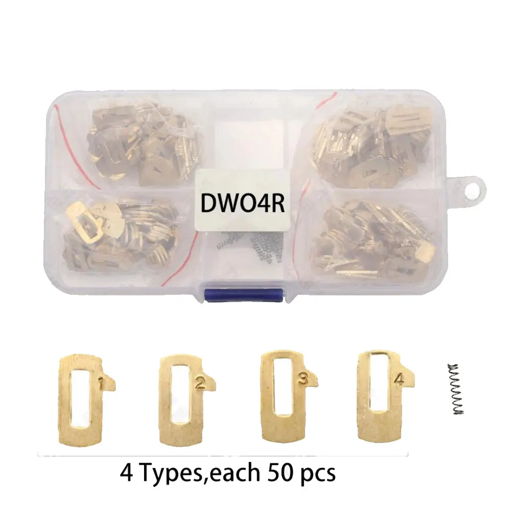 

200 шт./лот DWO4R DW04R аксессуары для ремонта автомобильных замков, язычковая пластина замка автомобиля для Buick Excelle 1 2 3 4 типа каждый 50 шт.