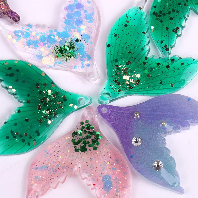 

10Pcs Colorful Mermaid Tail Charms Pendants Handmade Hanging Decoration Findings Jewelry Making DIY Accessories Wholesale Bulk