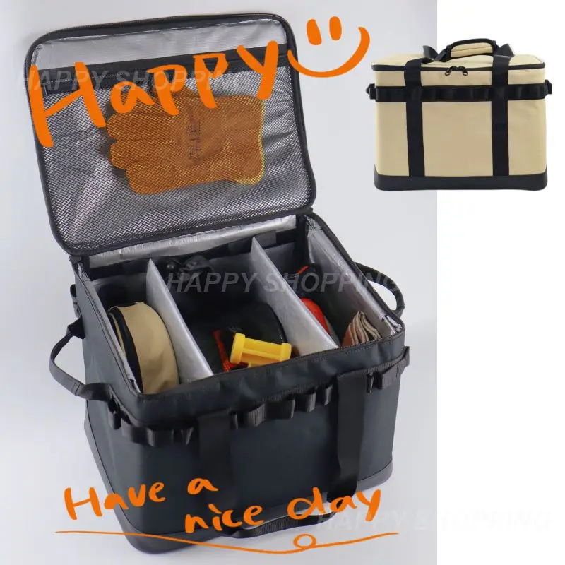 

Kitchen Storage Bag Convenient Three Layers Storage Large Capacity Waterproof Nylon Outdoor Storage Package Storage Handbag
