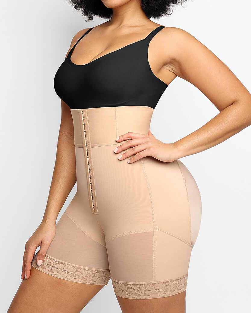 3 Boned Sculpt High Waist Booty Shorts Slimming Flat Belly Sheathing Panties Body Shaper Postpartum Control