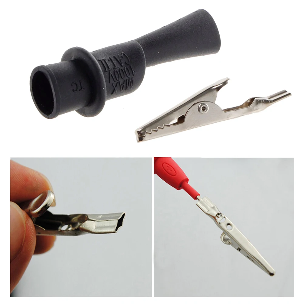 

1 Pairs Alligator Clips PVC Rubber Sheath Crocodile Test Clips Detachable Insulation for Multimeter Accessories