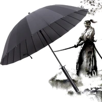 japanese samurai umbrella strong windproof semi automatic long umbrella large man and womens business umbrellas mens paragu