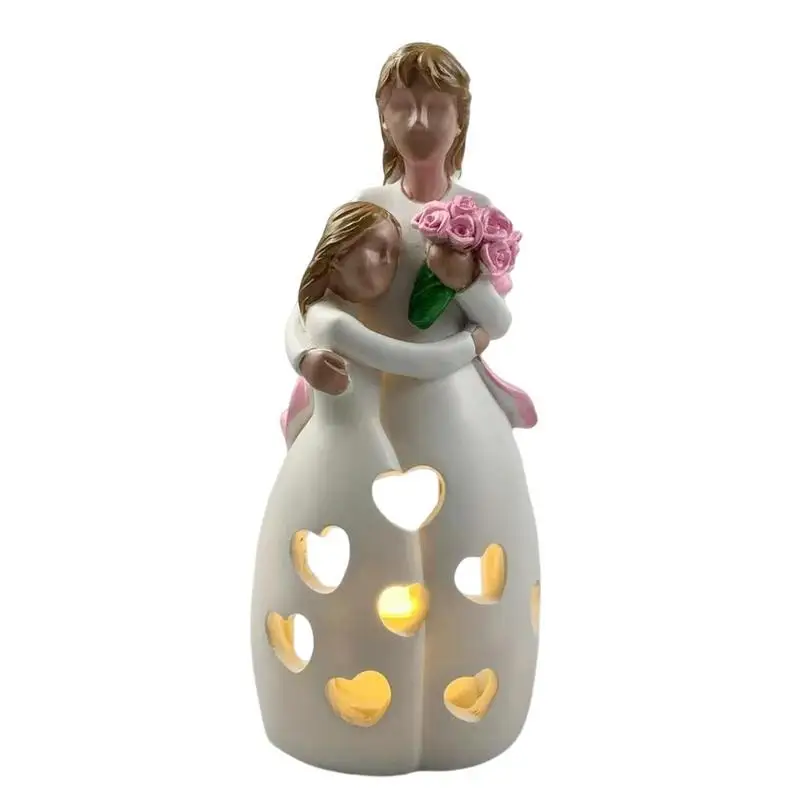 

Mother's Day Candle Holder Bouquet Candle Holder With Twinkling LED Candle Flameless Candle Holder Thoughtful Gifts For Mom For