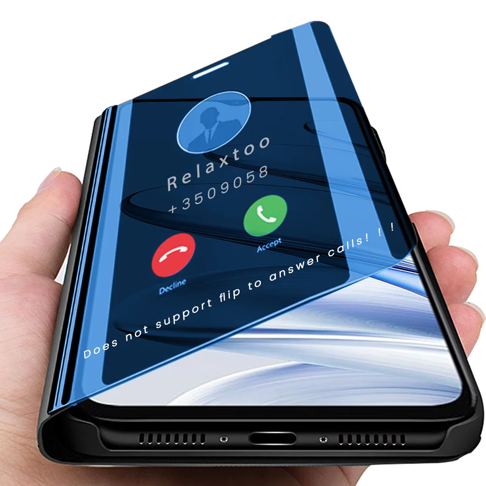 Флип-чехол Honar Honer 70Lite, зеркальный кожаный чехол для Honor 70 Lite, искусственная кожа, 6,5 дюйма, магнитный чехол-книжка с подставкой