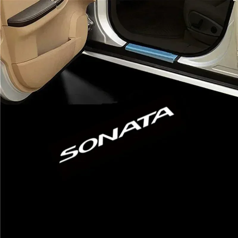 

2 шт., лампы для проектора дверей, 3D приветственный теневой свет для Hyundai Sonata 8-го поколения 2010-2014, лампа с атмосферным логотипом