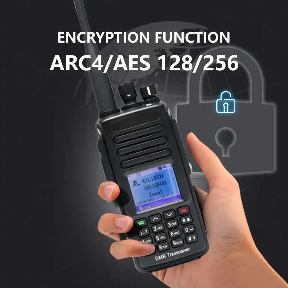 Фото Рация MD-UV390Plus с GPS, 10 Вт, цифровая DMR-радиостанция, шифрование AES256, водонепроницаемость IP67, двухдиапазонная, обновленная версия MD-UV390 №4