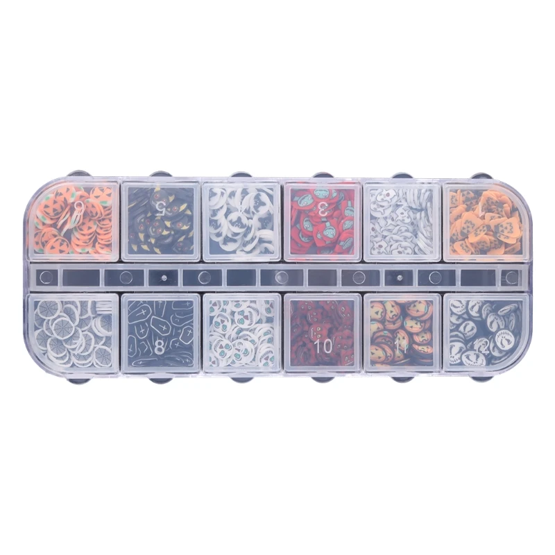 

652F Nail Charms Halloween 3D Nail Art Designs Colorful Nails Charms for Nail Art Decoration Accessories DIY Crafting