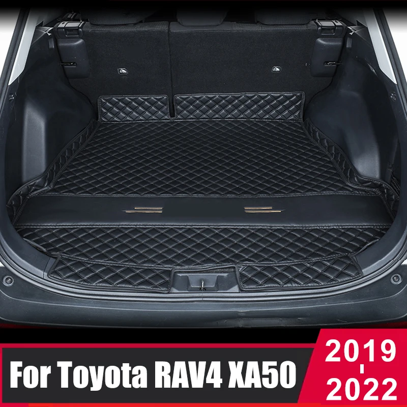 

Кожаные автомобильные коврики для багажника Toyota RAV4 RAV 4 XA50 2019 2020 2021 2022 анти-грязный лоток защитный грузовой лайнер аксессуары Стайлинг
