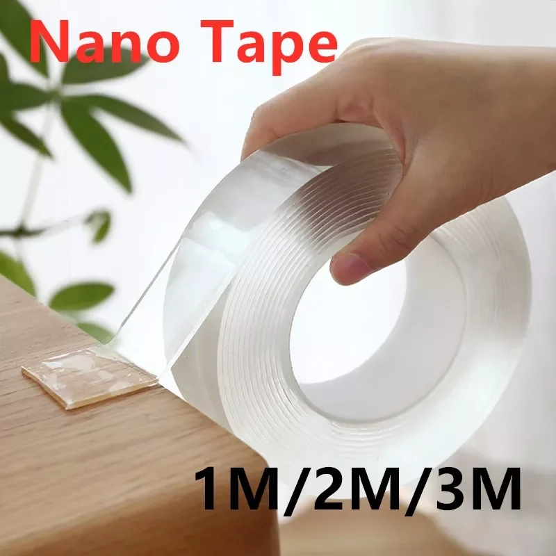 

Durable 1M/2M/3M Nano Tape New Double Sided Tape Transparent No Trace Reusable Waterproof Adhesive Tape Cleanable