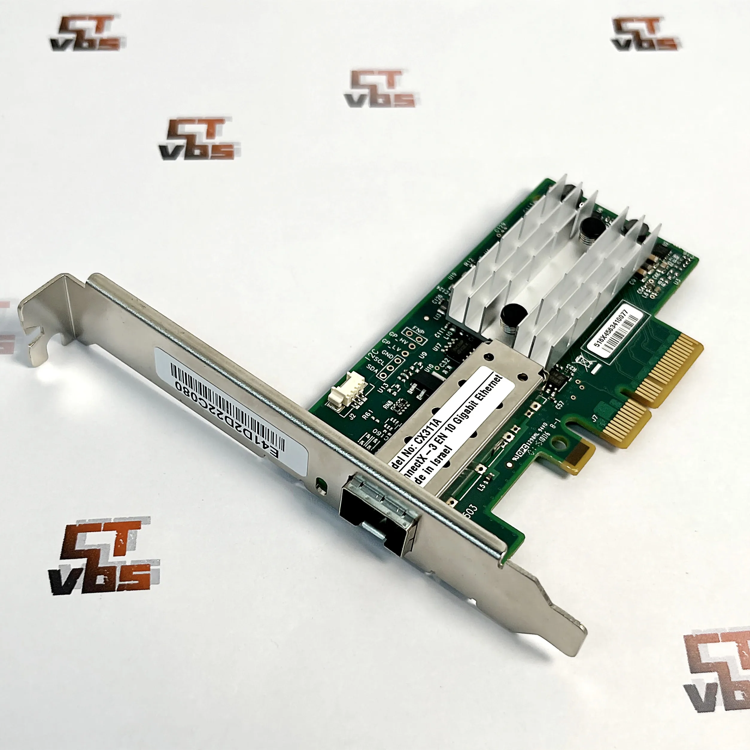 MCX311A-XCAT Mellanox ConnectX-3 EN CX311A 10G Ethernet 10GbE SFP+ PCIe NIC Adapter w/ 10G SFP Fiber Optic Module