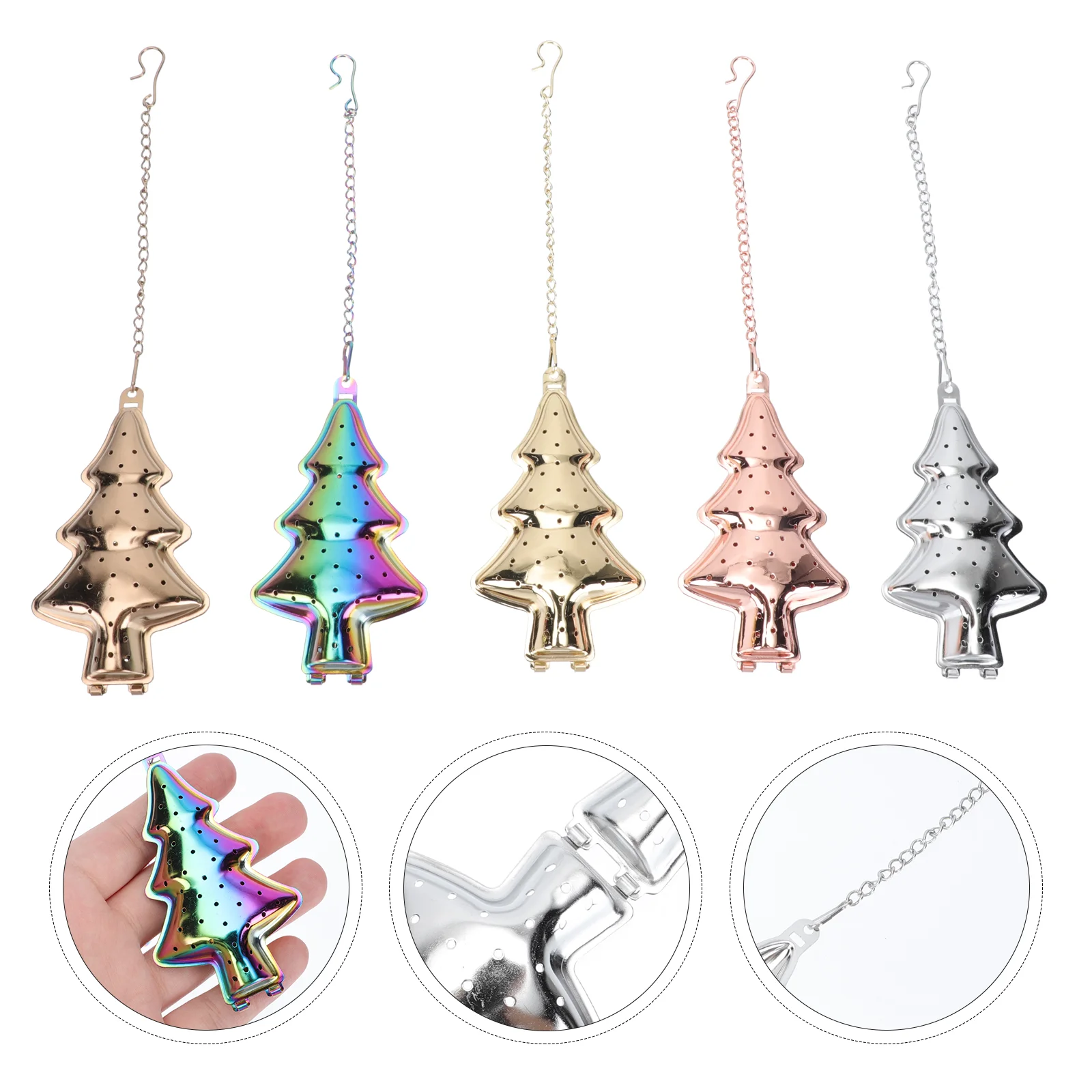 

Tea Infuser Strainer Filter Leaf Loosesteel Stainless Strainers Residue Metalmesh Travel Chain Christmas Steeper Sievediffuser