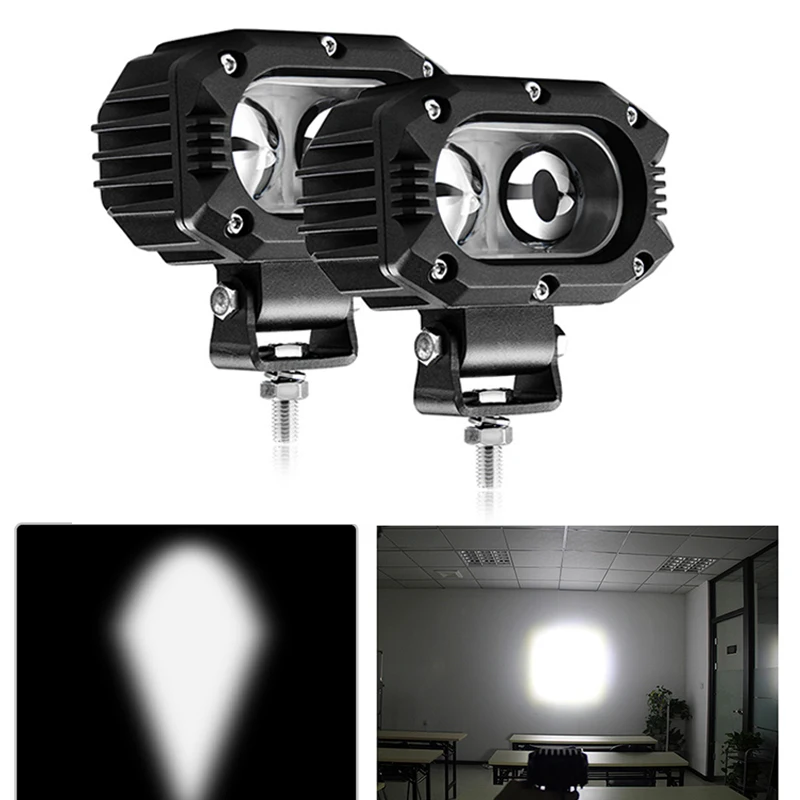 

4Inch Motorcycle LED Work Light 12D Headlights Extra Light 48W Truck 4x4 Off Road For Car SUV ATV Assisted Lamp Driving DRL 12V
