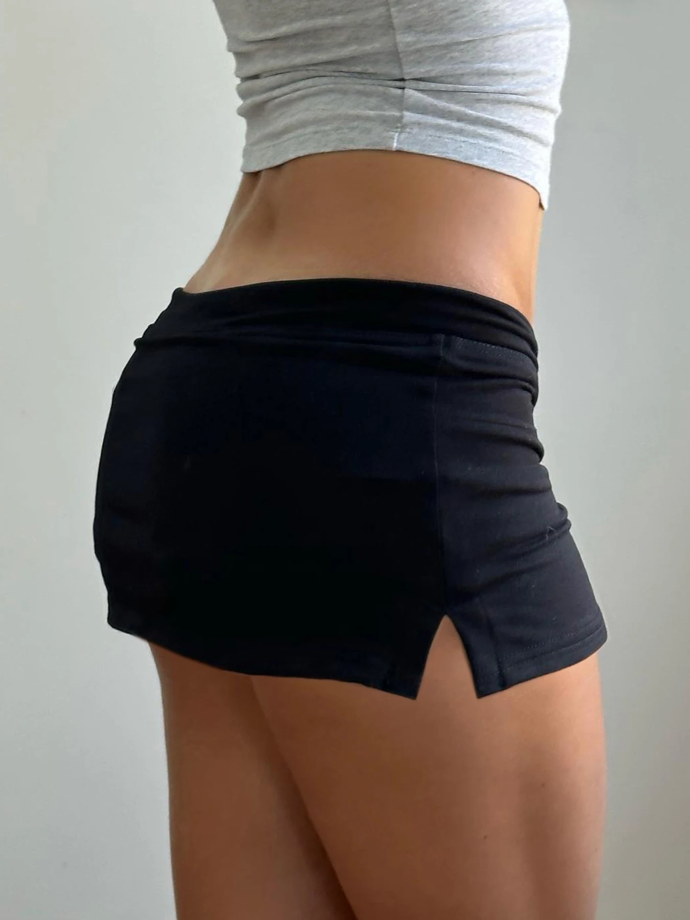 IAMSURE тонкие однотонные облегающие юбки Woth рубашки повседневные бандажные супер