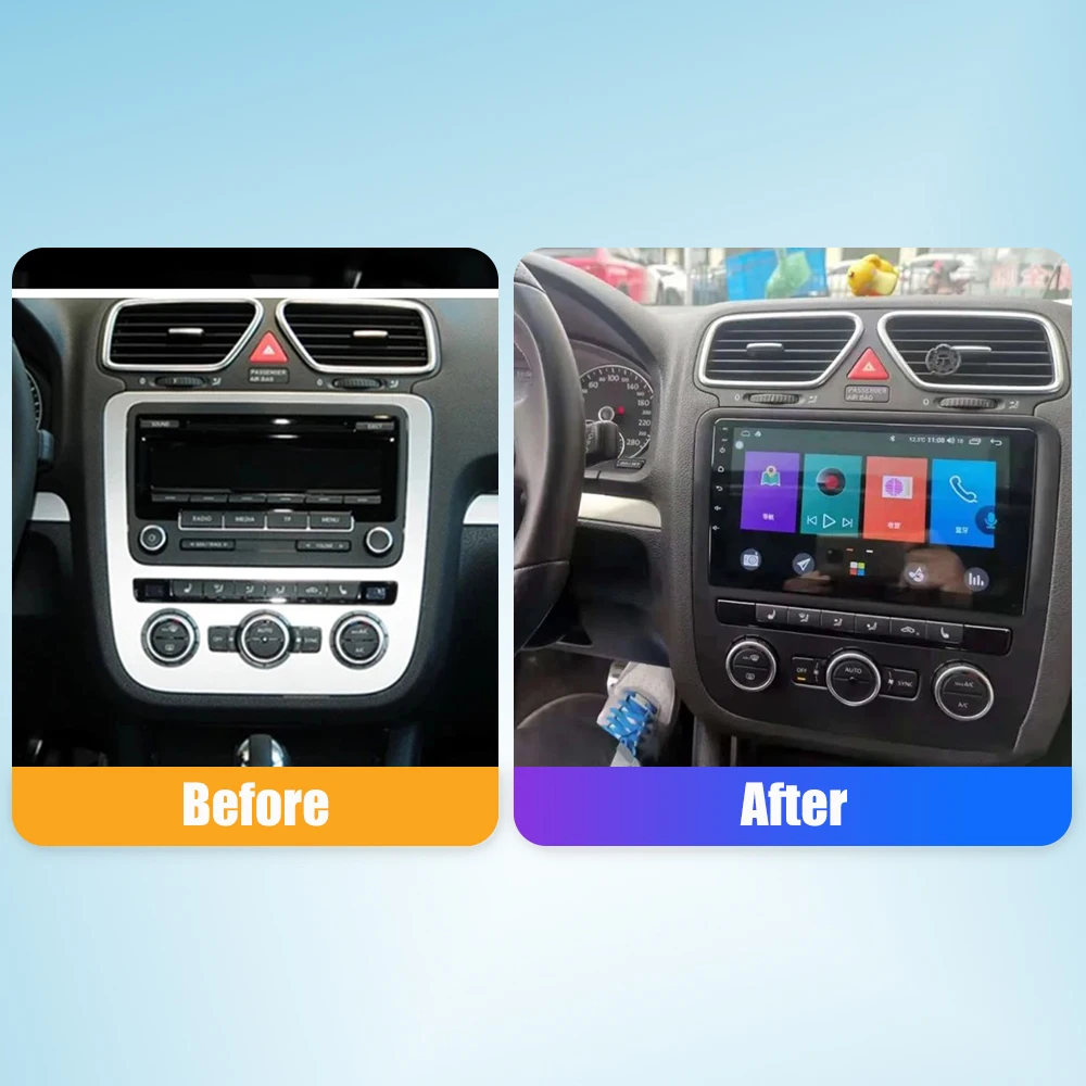 Автомагнитола 10,33 дюйма для VW Scirocco AT AC 2Din Android Octa Core Stereo DVD GPS Навигационный плеер QLED экран Carplay on.