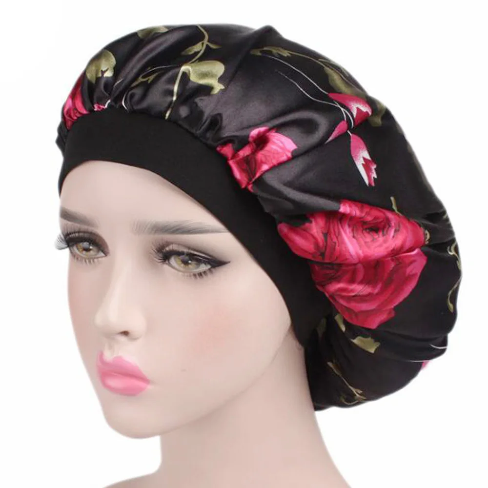 

Женский атласный тюрбан с цветочным принтом