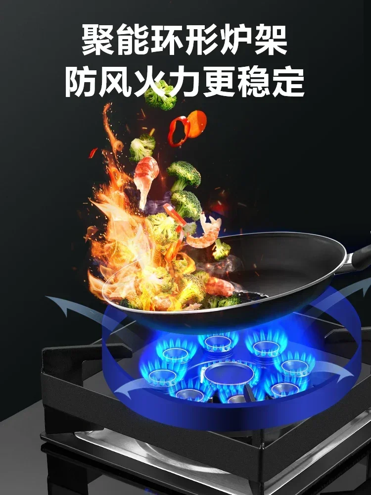 Energy-Saving Gas Cooker with Powerful Flame Single Burner Natural Cooktop for Home Kitchen