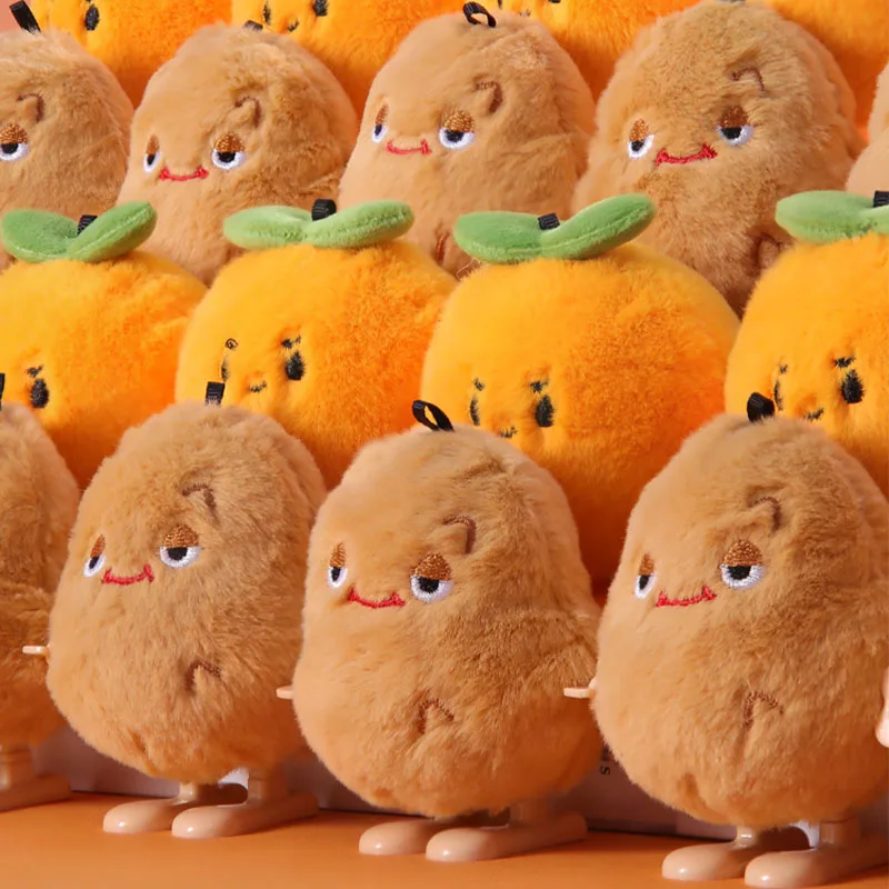 Маленькая плюшевая игрушка в виде картофеля оранжевая кукла подвесная милый