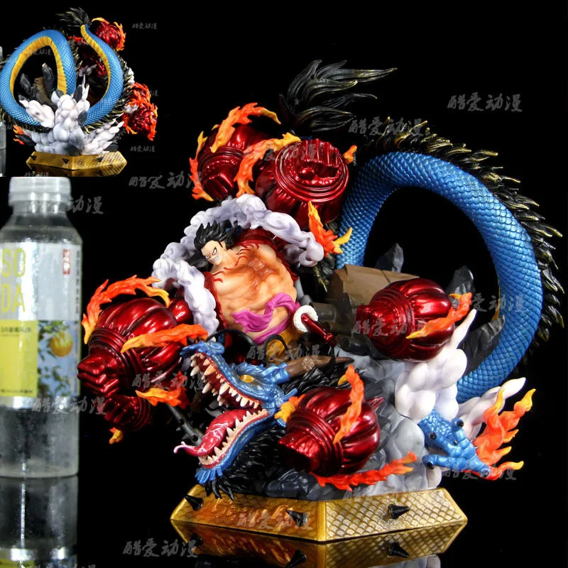 Фигурки героев аниме Luffy, 24 см, снаряжение, 4 Луффи, VS Kaidou Shenron, экшн-фигурки, Ape King Crow Cannon, ПВХ модели, игрушки, куклы, подарки