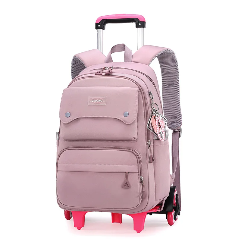 Trolley Children School Bags Mochilas Kids Backpacks With Wheel Trolley Luggage Girls princess backpack Backbag kids Schoolbag