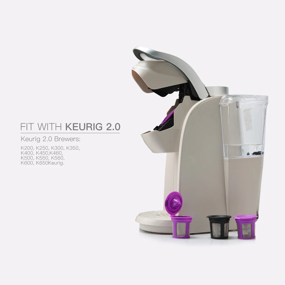 

Refillable Coffee Kitchen Filter Cup Reusable Coffee Pack Kitchen Tools Keurig 2.0 1.0 K Cup Coffee Maker Coffee Bean Compatible