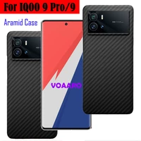 capa for iqoo 9 pro aramid case for iqoo 9 3d ultra thinlight shockproof cover for iqoo 9 pro real carbon aramid fiber case