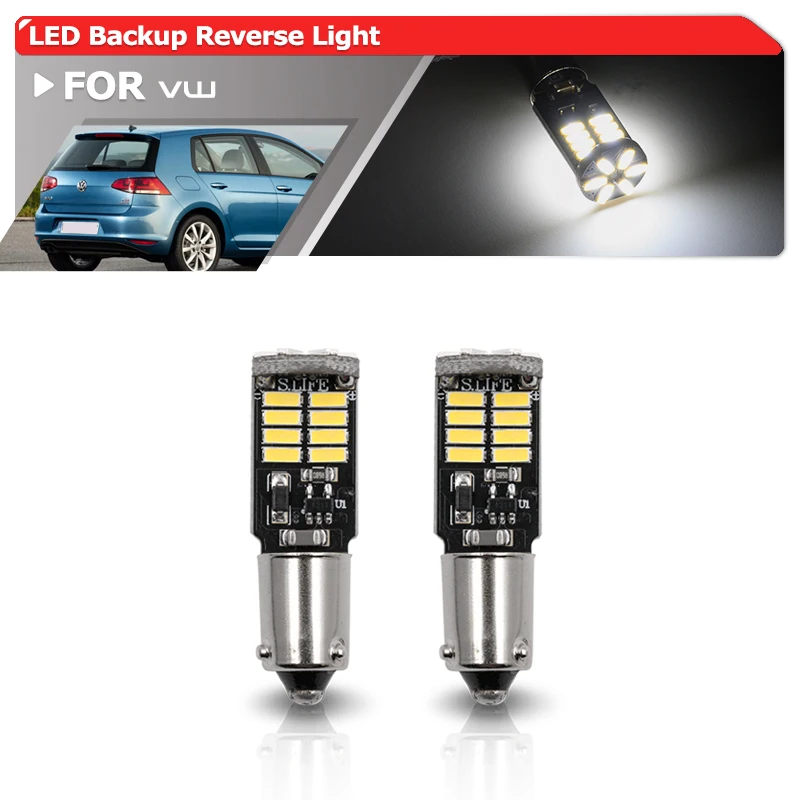 

For VW Golf MK7 GTD GTI R TSI Canbus Led Backup Reverse Light Bulbs BAY9S H21W 64136 12356 W140 W202 W201 4014-SMD Lamps
