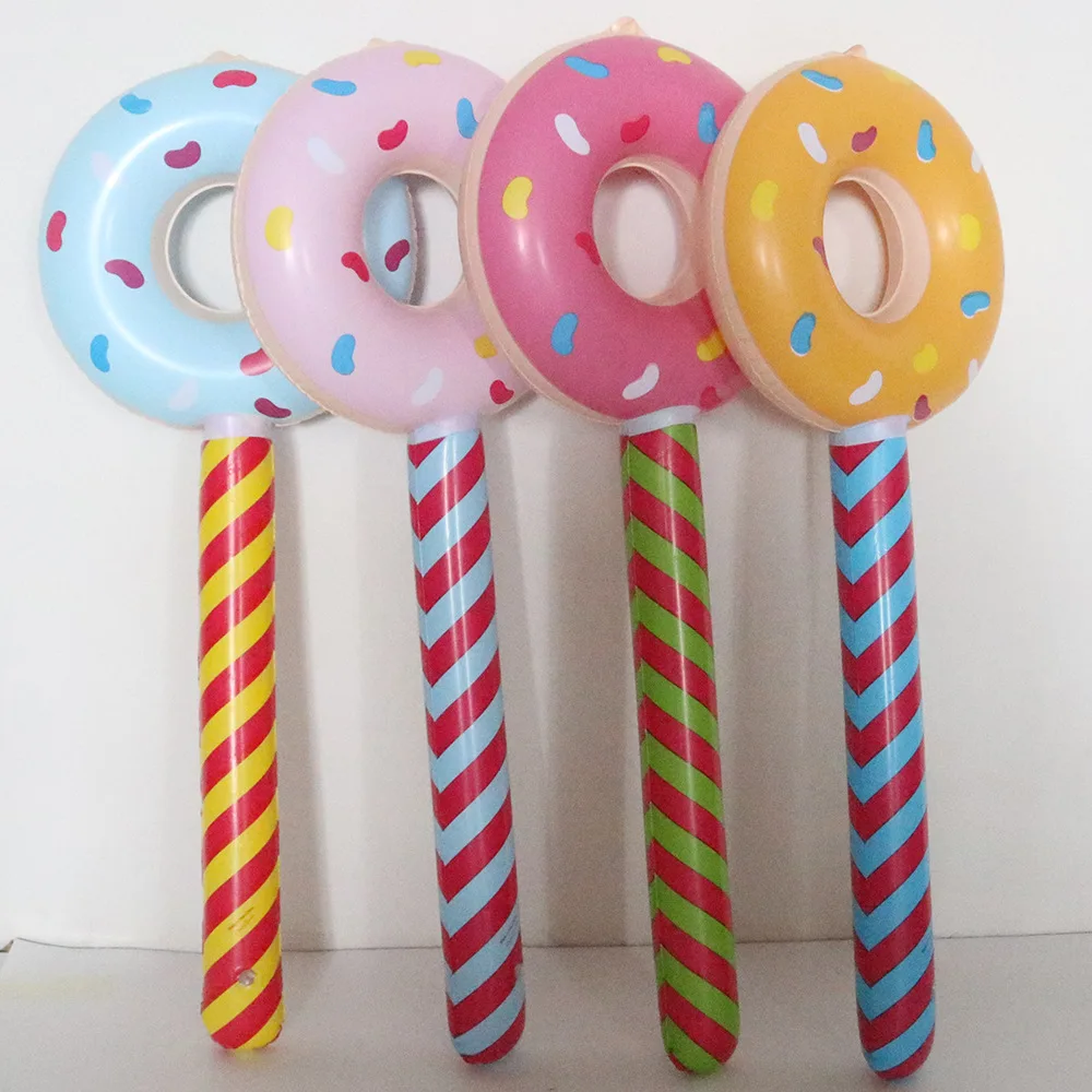 

80cm Donut Stick Inflatable Balloon Sweet Candy Baloon Happy Birthday Party Decor Kids Boy Girl Favor Doughnut Balon Babyshower